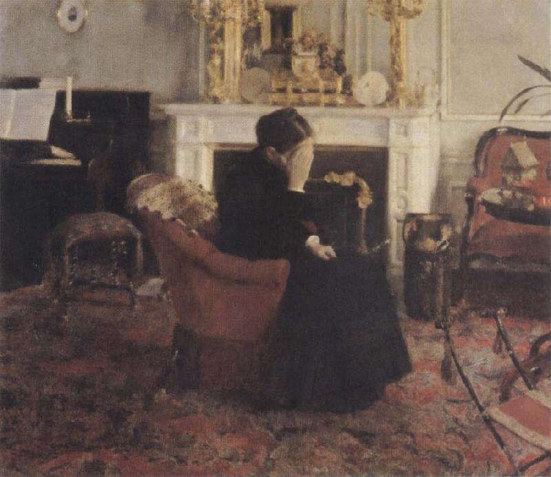 Fernand Khnopff Listingto Music by Schumann